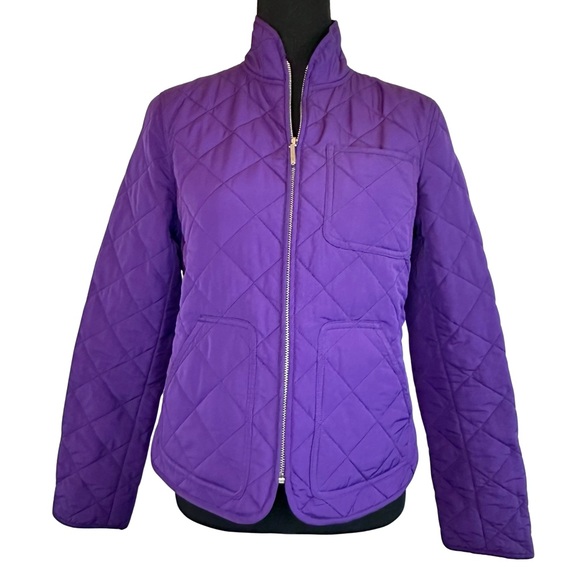 Ralph Lauren Jackets & Blazers - Ralph Lauren Purple Quilted Barn Jacket Zip Riding Coat
Pockets Medium Petite MP